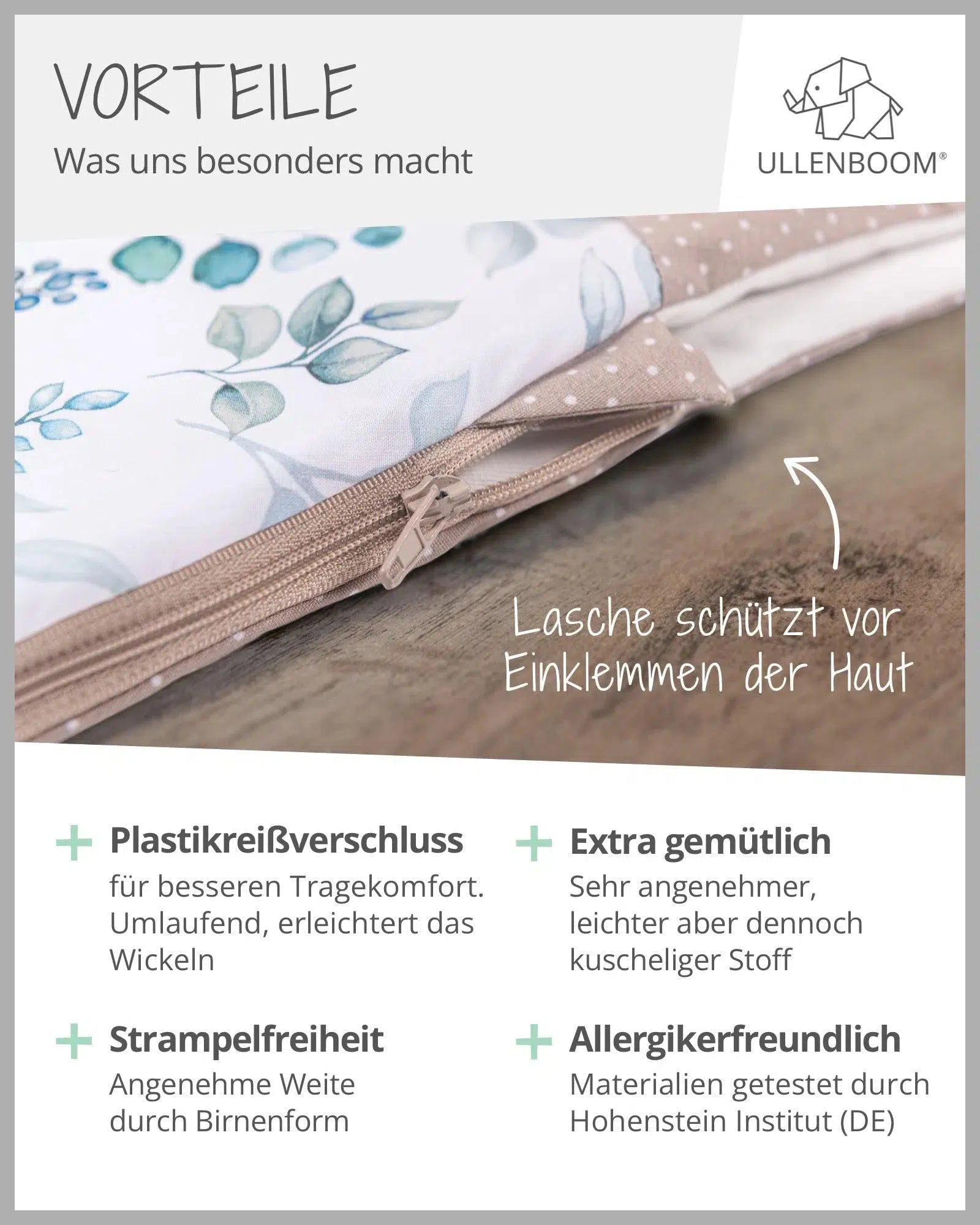 Baby Schlafsack GRAU ELEFANT-ULLENBOOM-ULLENBOOM Baby