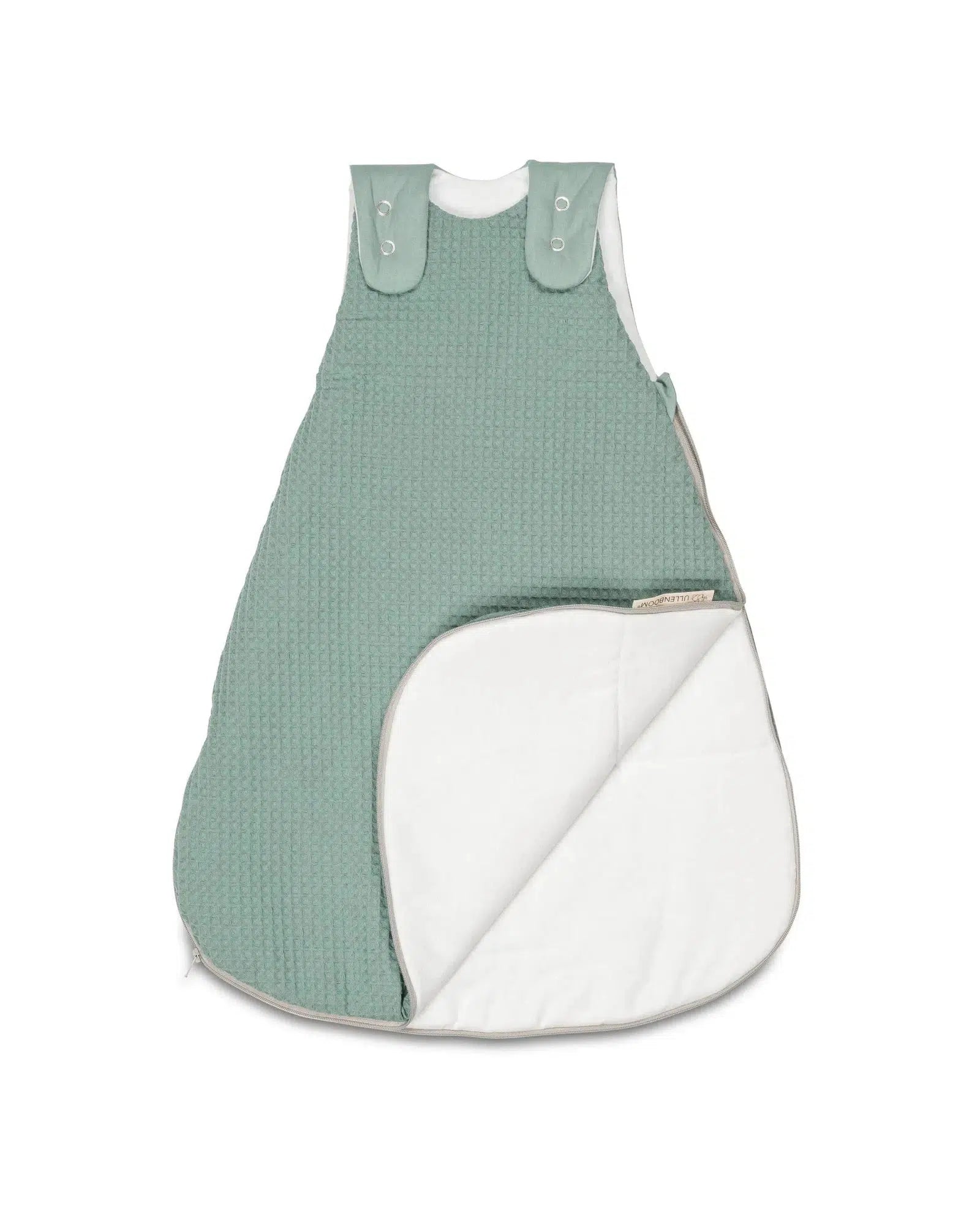 Baby Schlafsack Waffelpiqué SALBEIGRÜN-ULLENBOOM-0-4 Monate | 56-62 cm-ULLENBOOM Baby