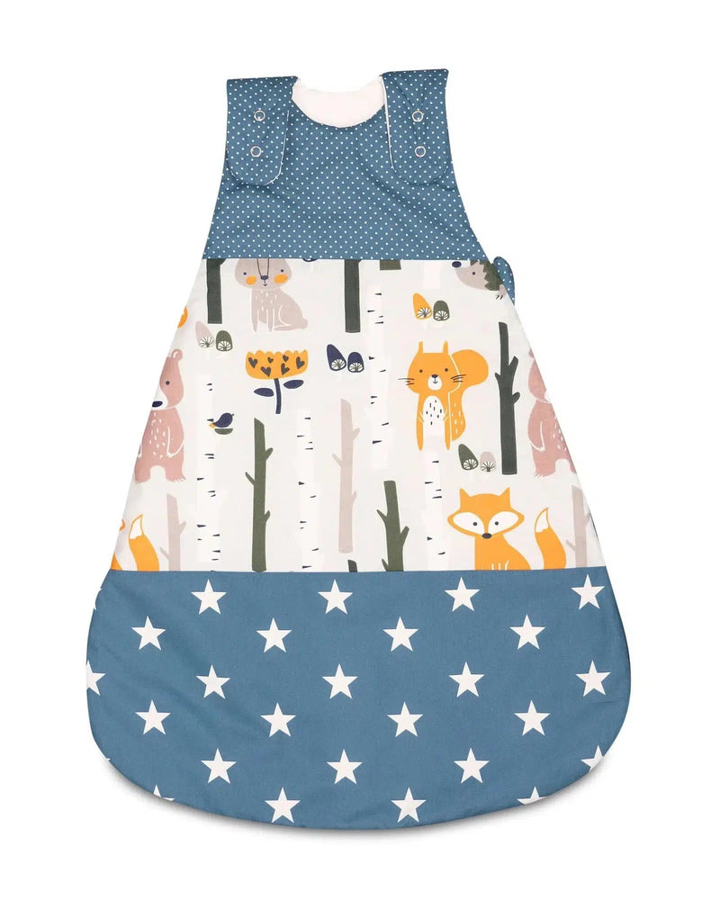 Baby Schlafsack WALDTIERE PETROL-ULLENBOOM-0-4 Monate | 56-62 cm-2.5 TOG Ganzjahr-ULLENBOOM Baby