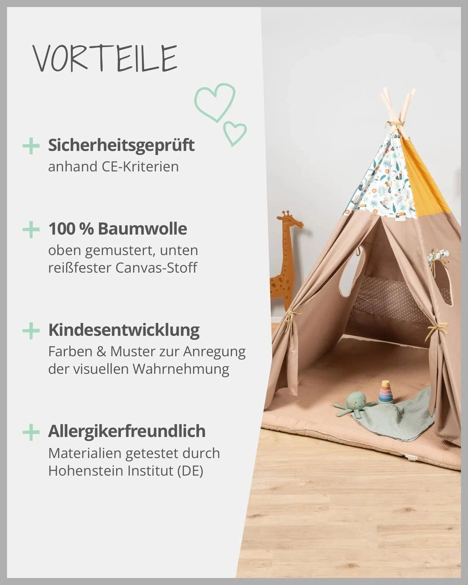 Tipi WALDTIERE PETROL-ULLENBOOM-ULLENBOOM Baby