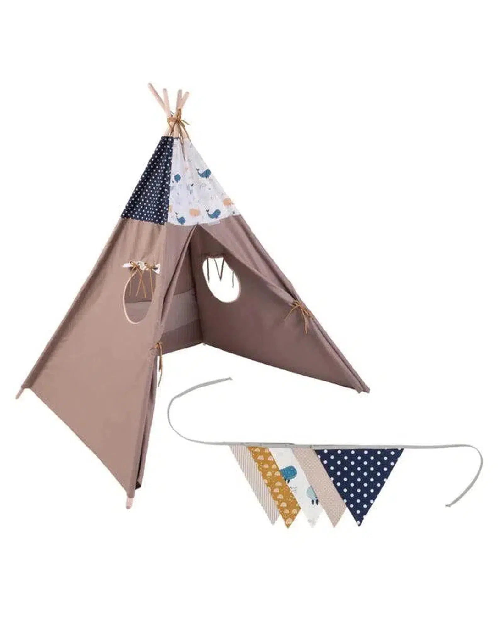 Tipi WALE-ULLENBOOM-Mit Wimpelkette-ULLENBOOM Baby