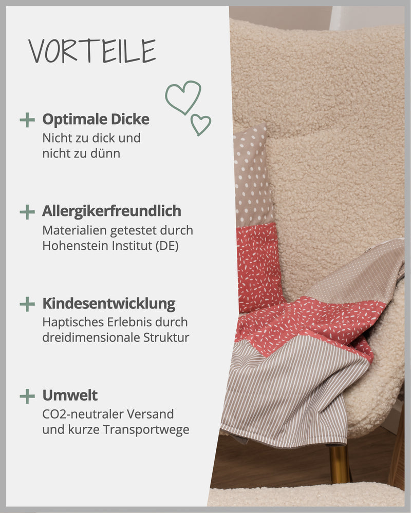 Babydecke ROSA BLÜTEN-ULLENBOOM Baby