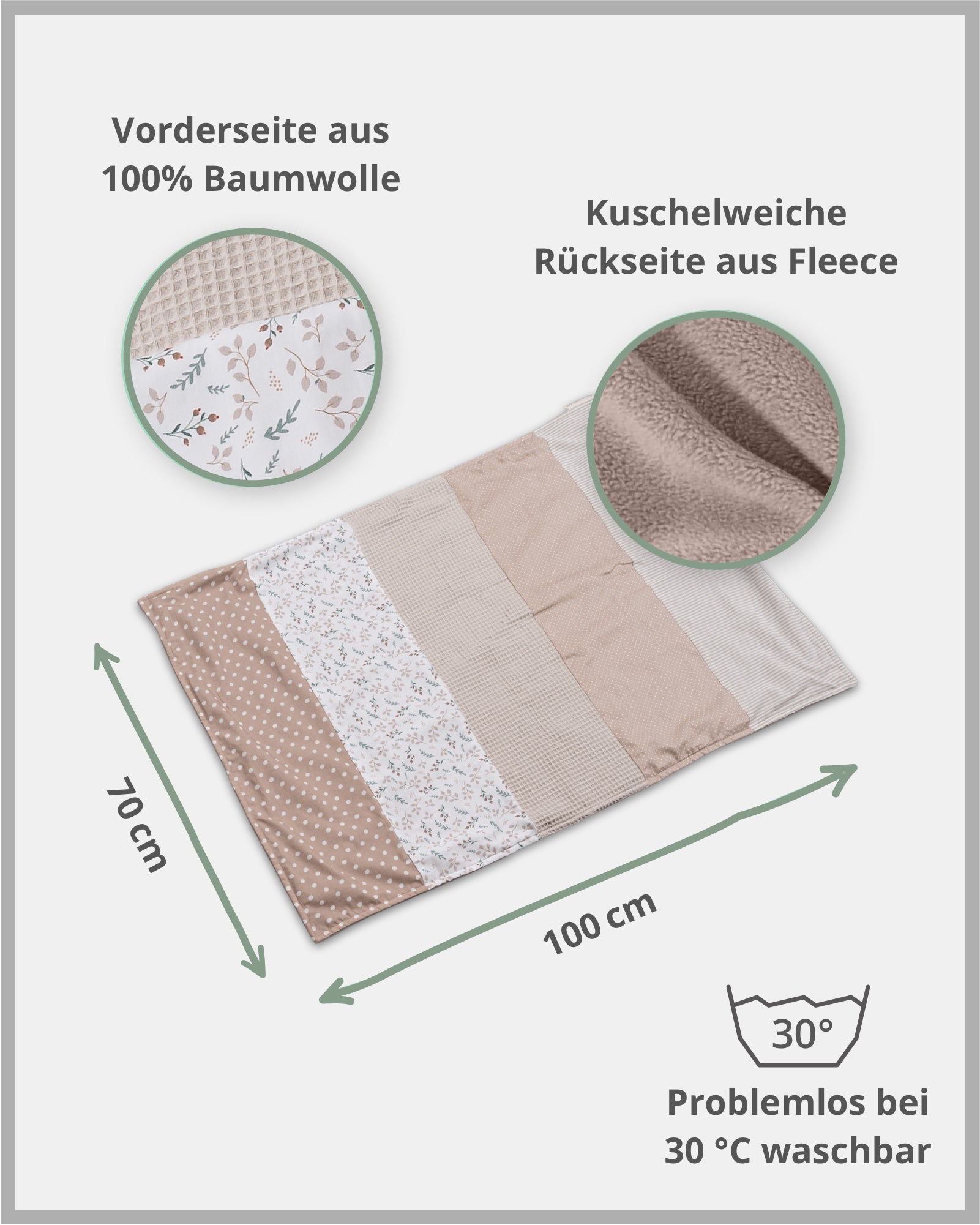 Babydecke SANDBLUME