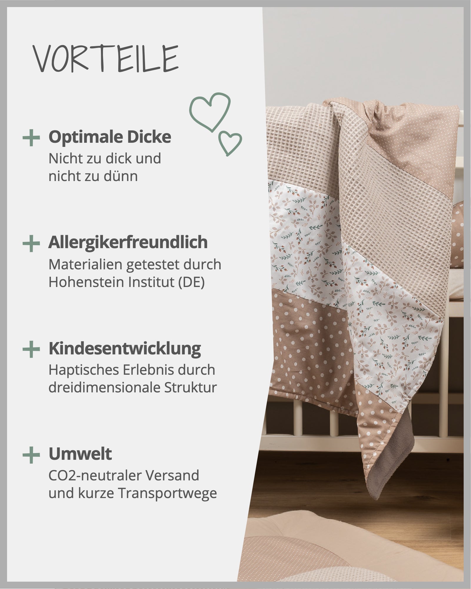 Babydecke SANDBLUME