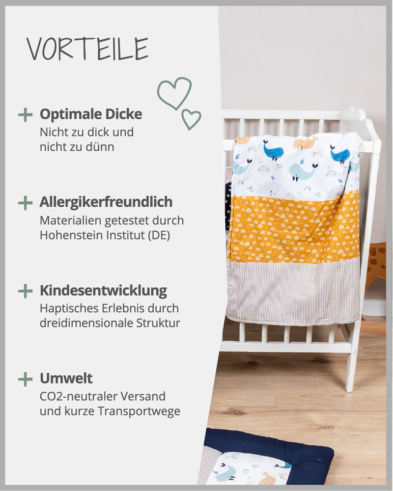 Babydecke Wale-ULLENBOOM Baby