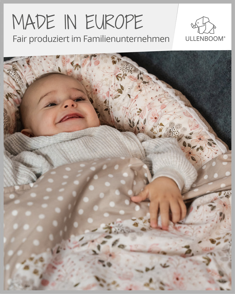 Babydecke ROSA BLÜTEN-ULLENBOOM Baby