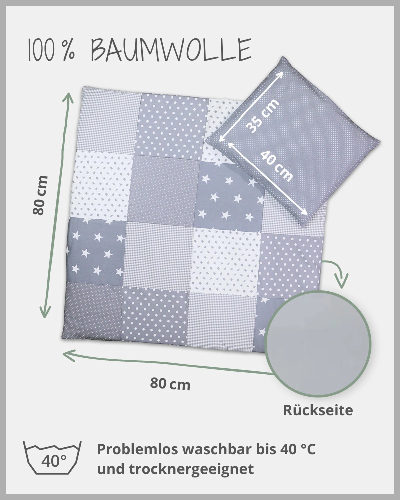 Bettwäsche GRAUE STERNE