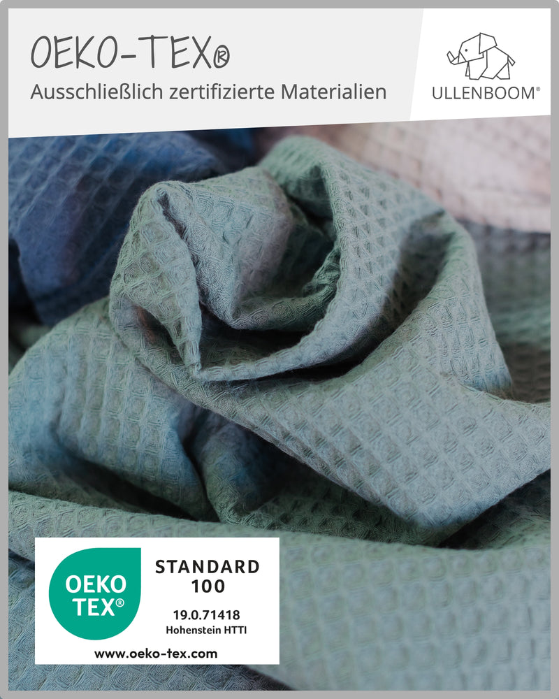 Babydecke Waffelpiqué Salbeigrün-ULLENBOOM Baby