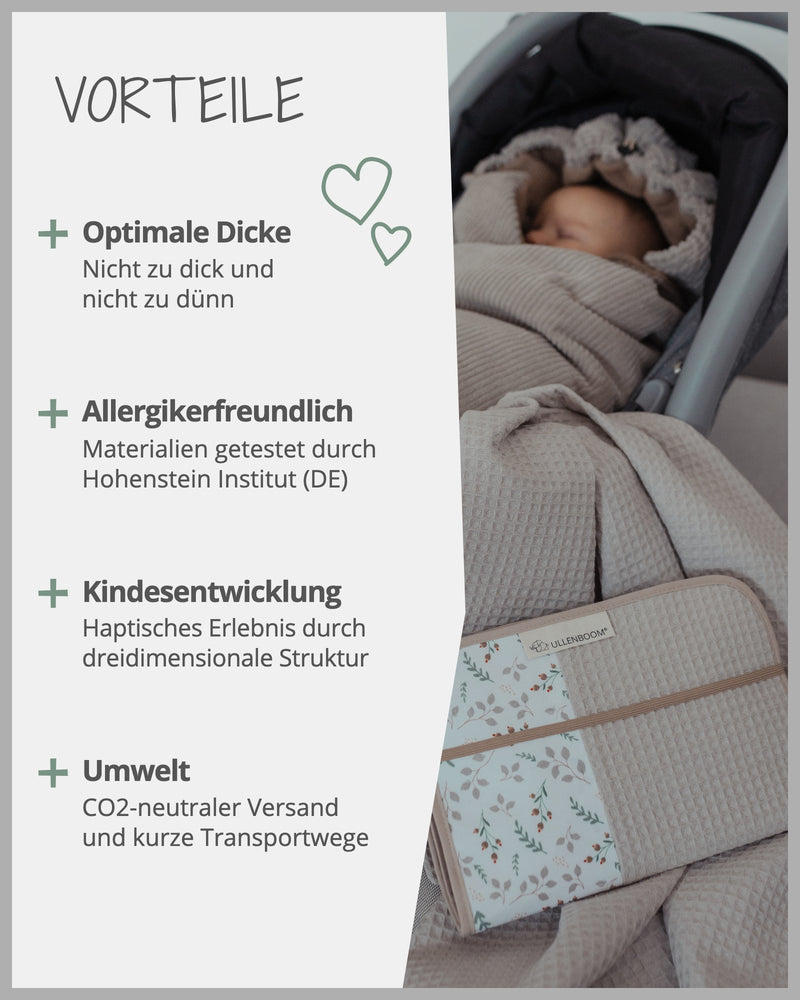 Babydecke Waffelpiqué Sand-ULLENBOOM Baby