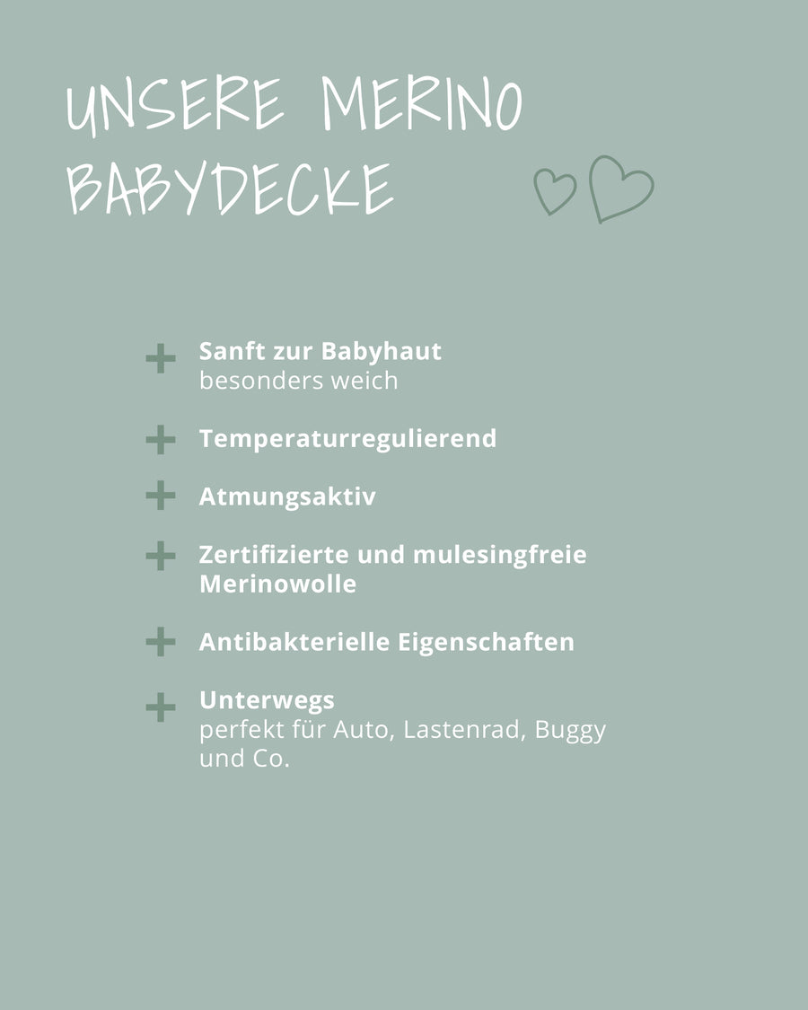 Vorteile der ULLENBOOM Merino Babydecke auf einen Blick
