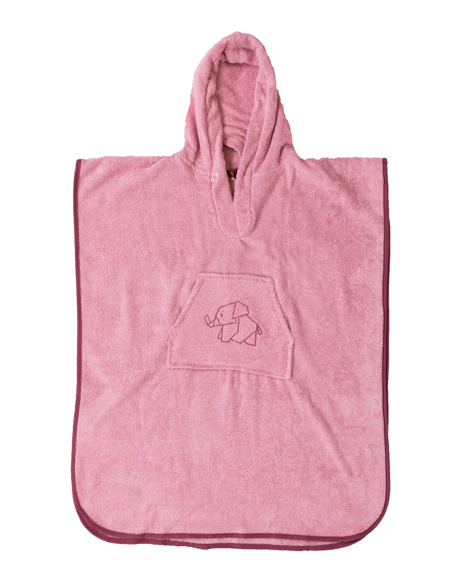 Badeponcho ROSA-Kinder Bade-Poncho aus Frottee Rosa | ULLENBOOM Baby-ULLENBOOM Baby