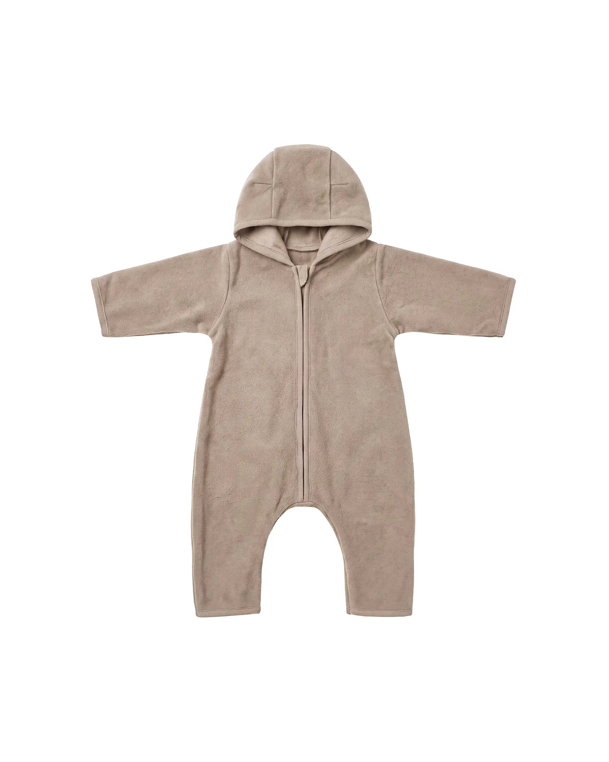 Baumwoll-Fleece Overall Hafer Beige – Freisteller vorne