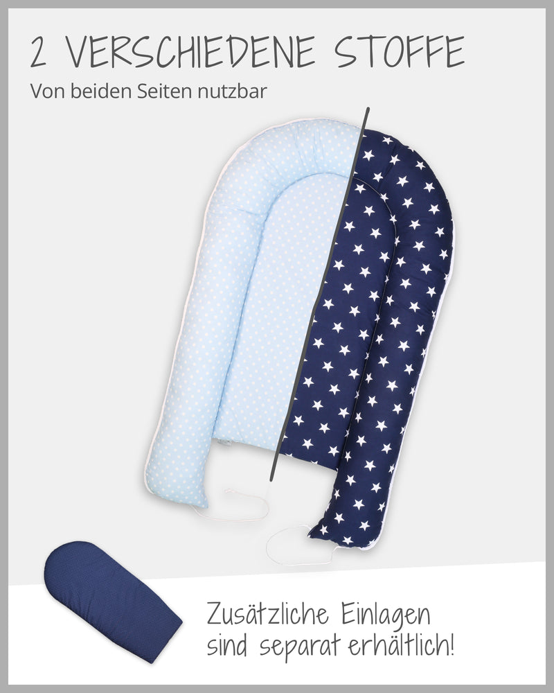 Babynest Blau Hellblau Grau-ULLENBOOM Baby