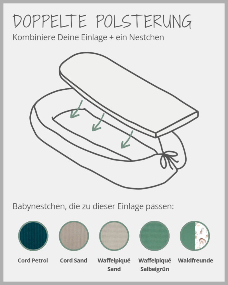 Babynest Zusatz-Polster WALDFREUNDE-ULLENBOOM Baby
