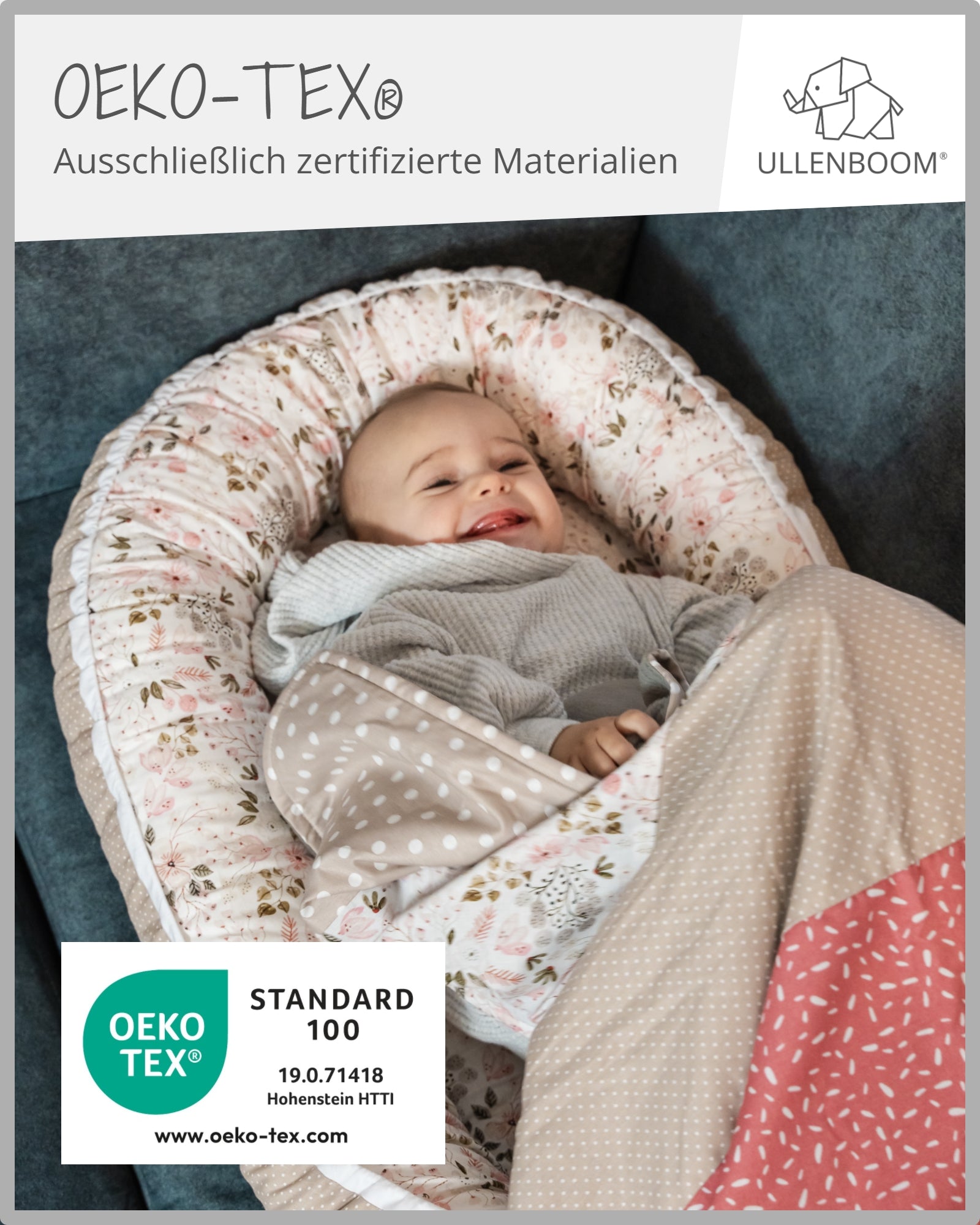 Babynest ROSA BLÜTEN
