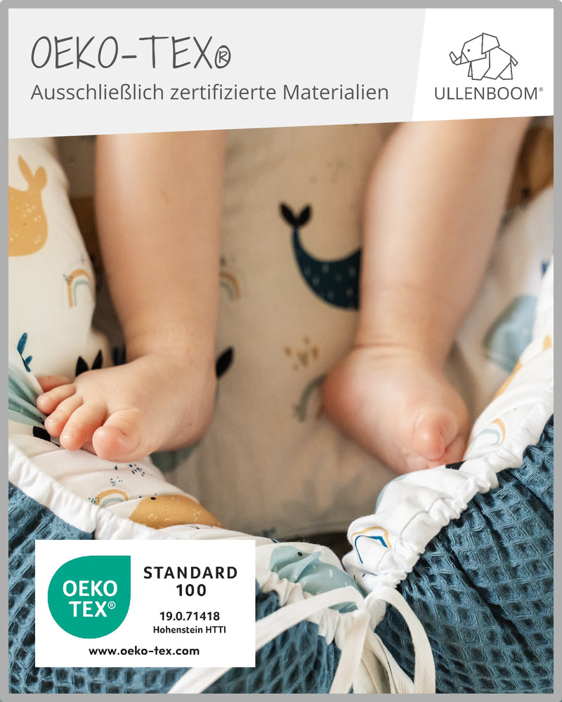 Babynest Blau Wale-ULLENBOOM Baby