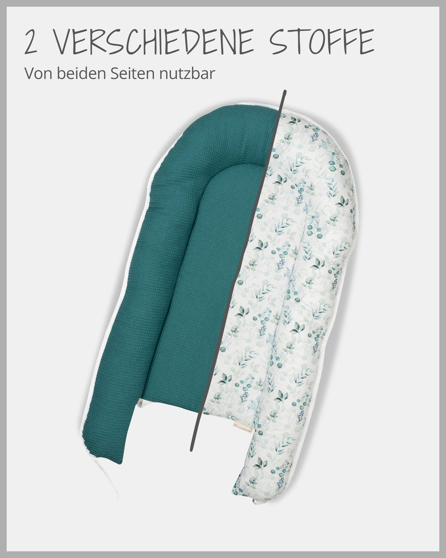 Babynest Eukalyptus Petrol-ULLENBOOM Baby