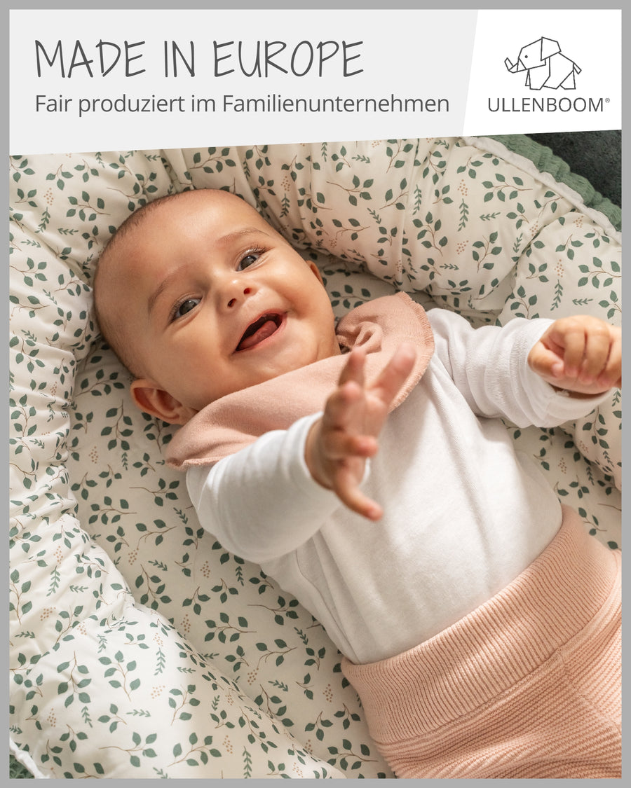 Babynest Floral Grün-ULLENBOOM Baby