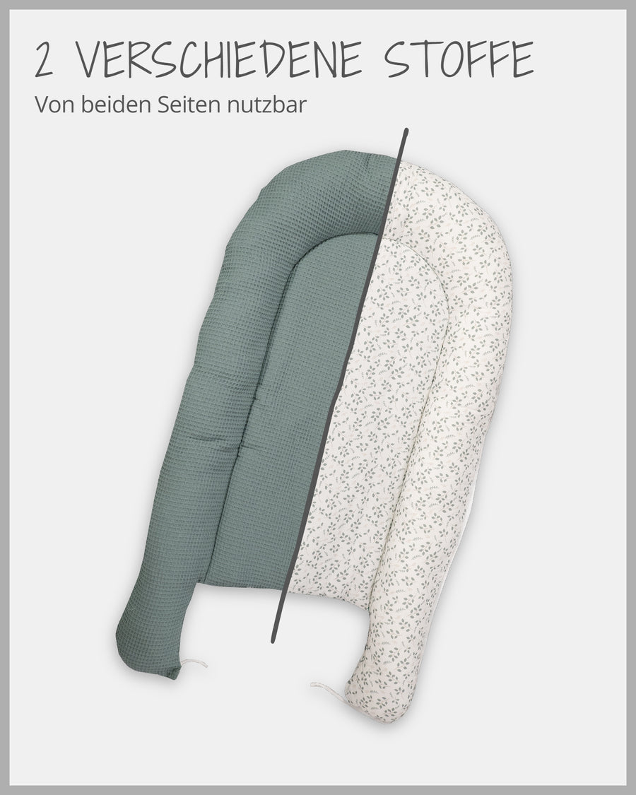 Babynest Floral Grün-ULLENBOOM Baby
