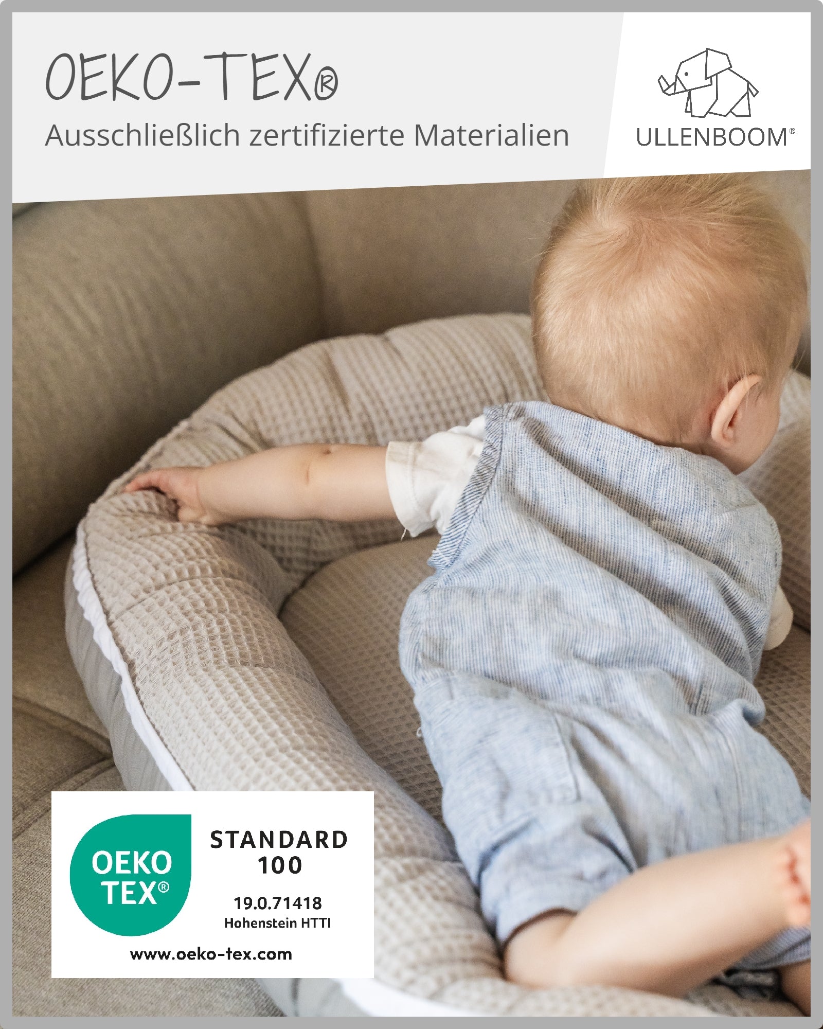 Babynest Waffelpiqué GRAU