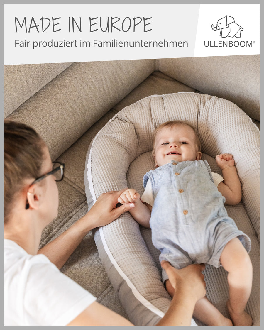 Babynest Waffelpiqué GRAU-ULLENBOOM Baby