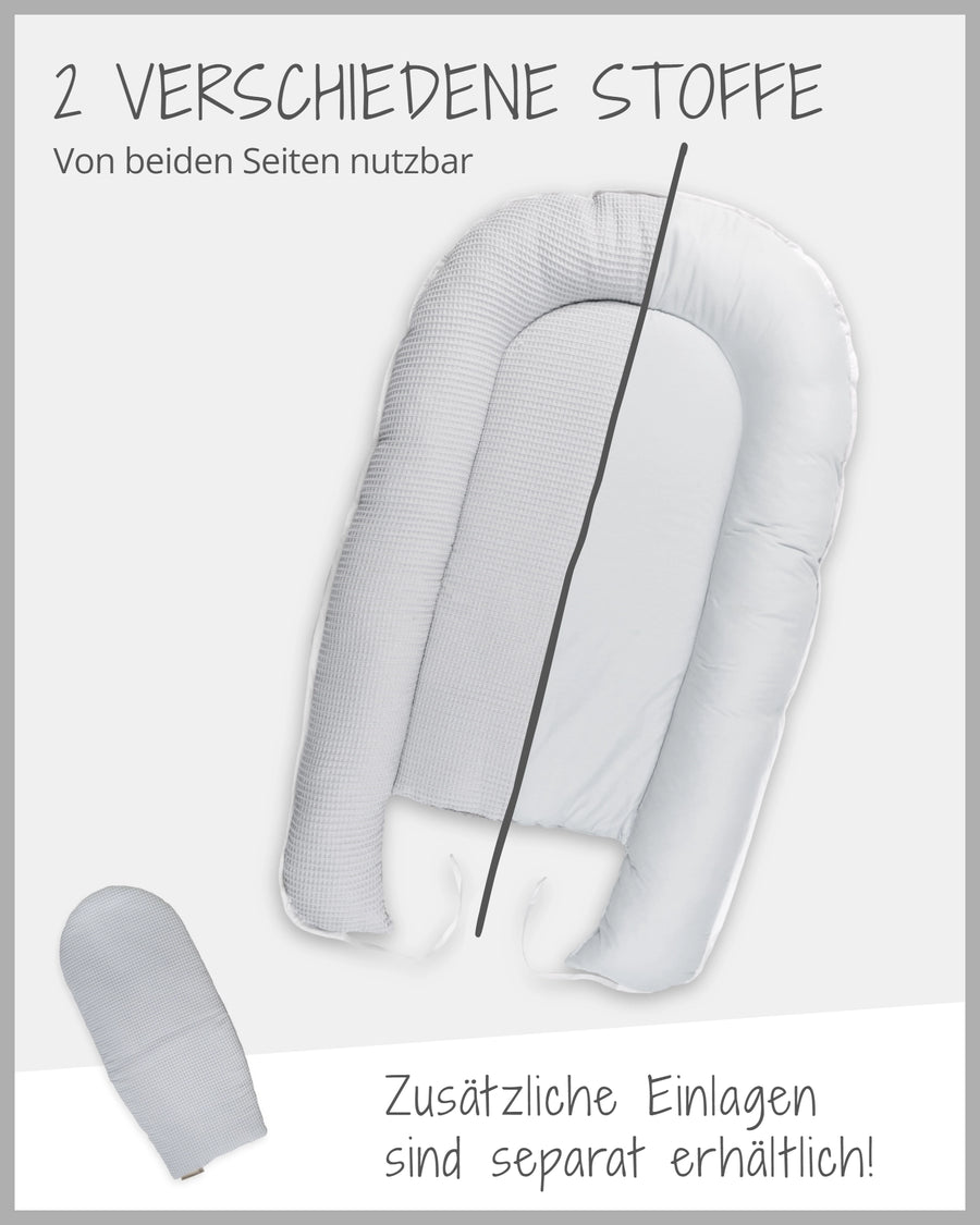 Babynest Waffelpiqué GRAU-ULLENBOOM Baby