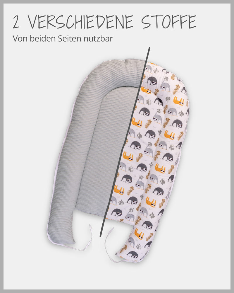 Babynest Grau Faultiere-ULLENBOOM Baby