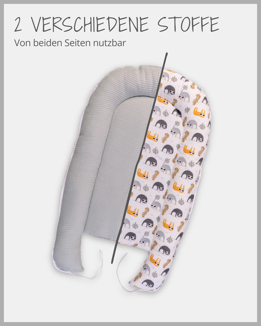 Babynest Grau Faultiere-ULLENBOOM Baby