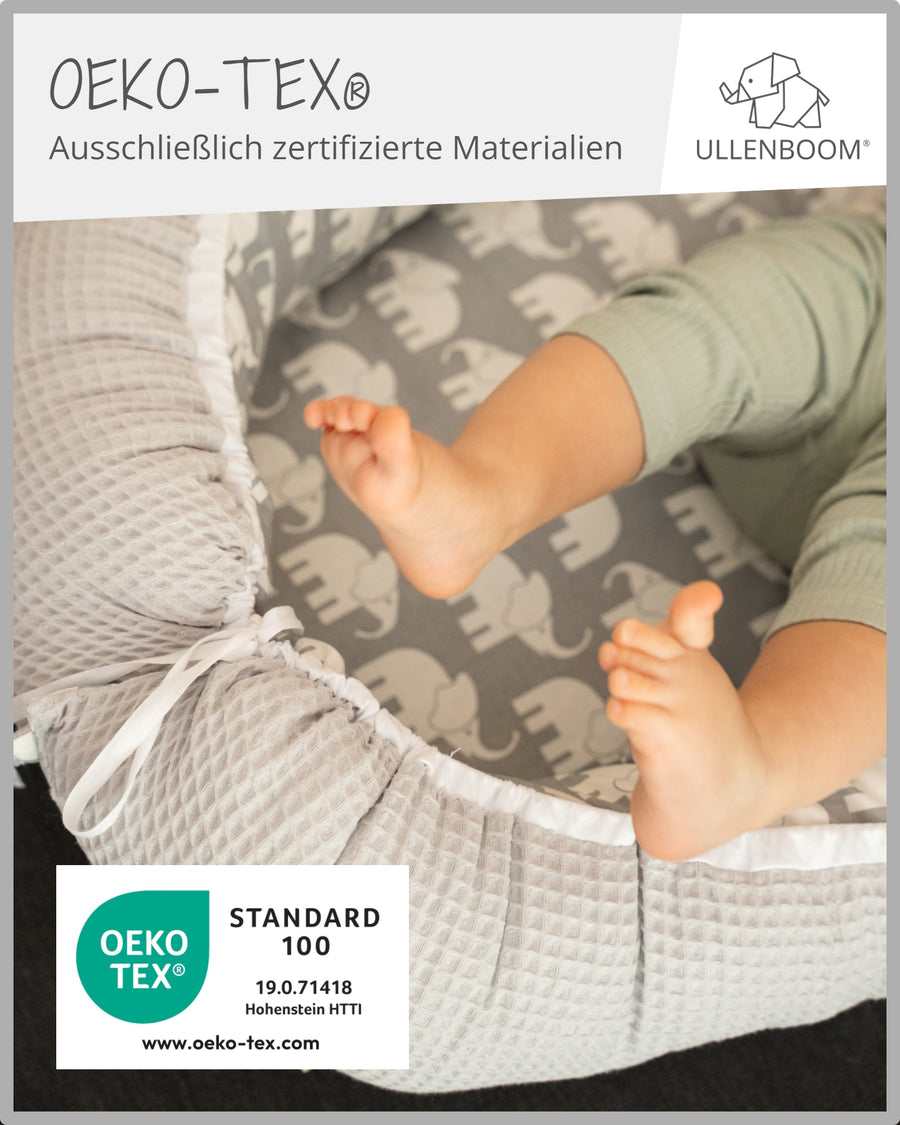 Babynest GRAU ELEFANT-ULLENBOOM Baby