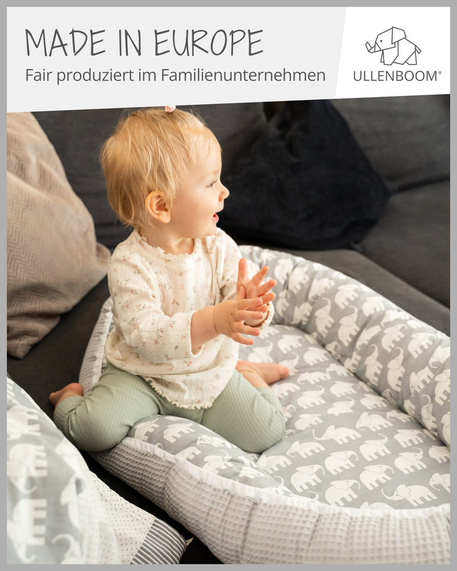 Babynest GRAU ELEFANT-ULLENBOOM Baby