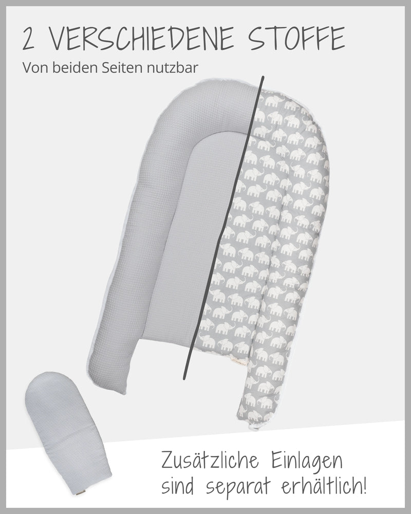 Babynest GRAU ELEFANT-ULLENBOOM Baby
