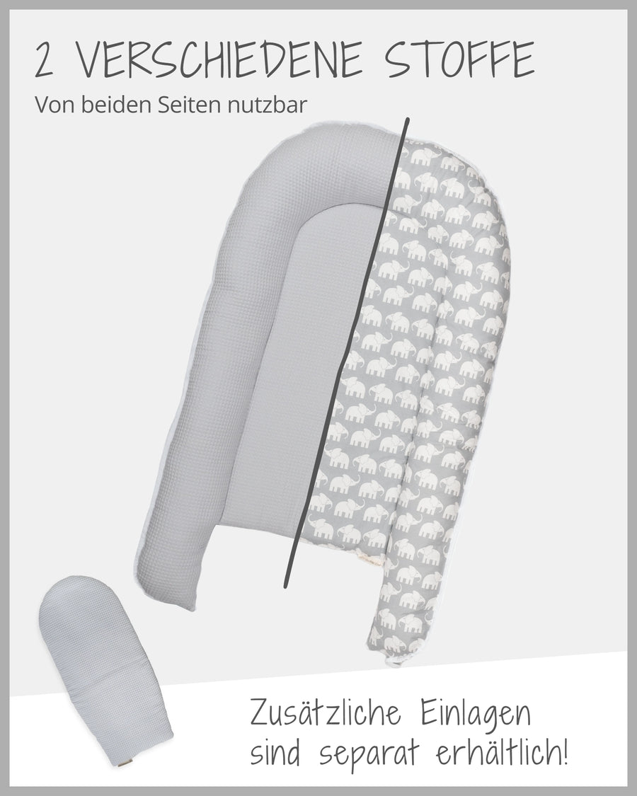 Babynest GRAU ELEFANT-ULLENBOOM Baby