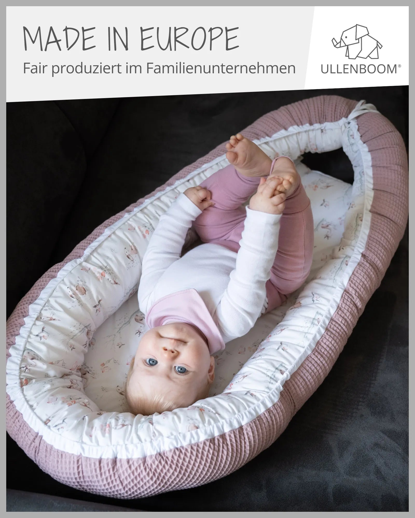 Babynest MÄRCHENWALD-Babynest, bett, cocoon, daybed, groß, Kuschelnest, Märchenwald, nestchen, NEU, Schlafen & Kuscheln, tagesbett, Waffelpiqué Motiv, xxl_ULLENBOOM® Baby