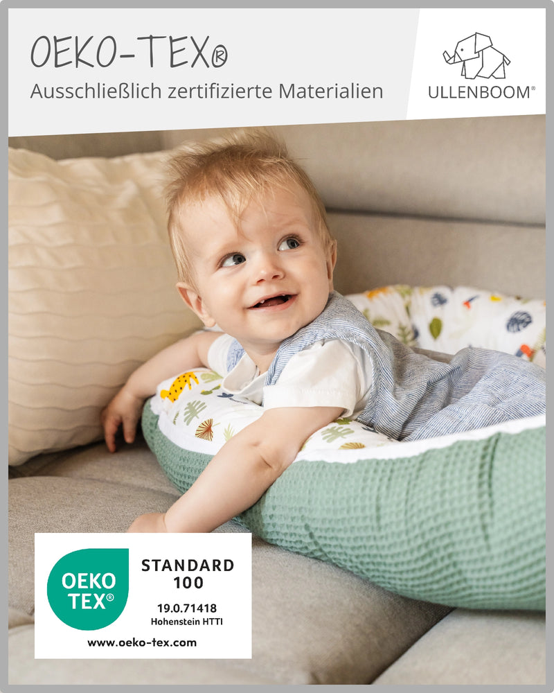 Babynest Salbeigrün Regenwald-ULLENBOOM Baby