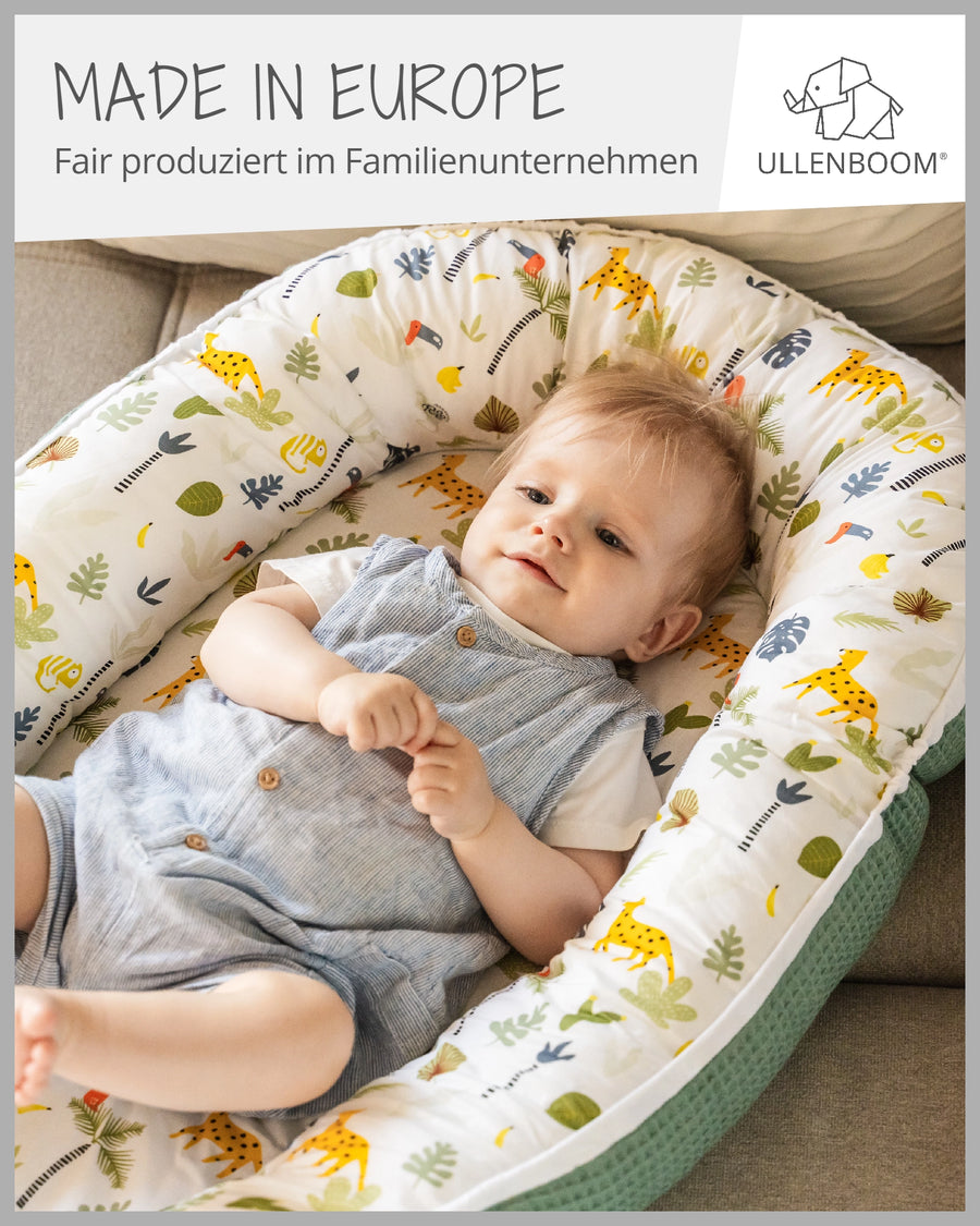 Babynest Salbeigrün Regenwald-ULLENBOOM Baby