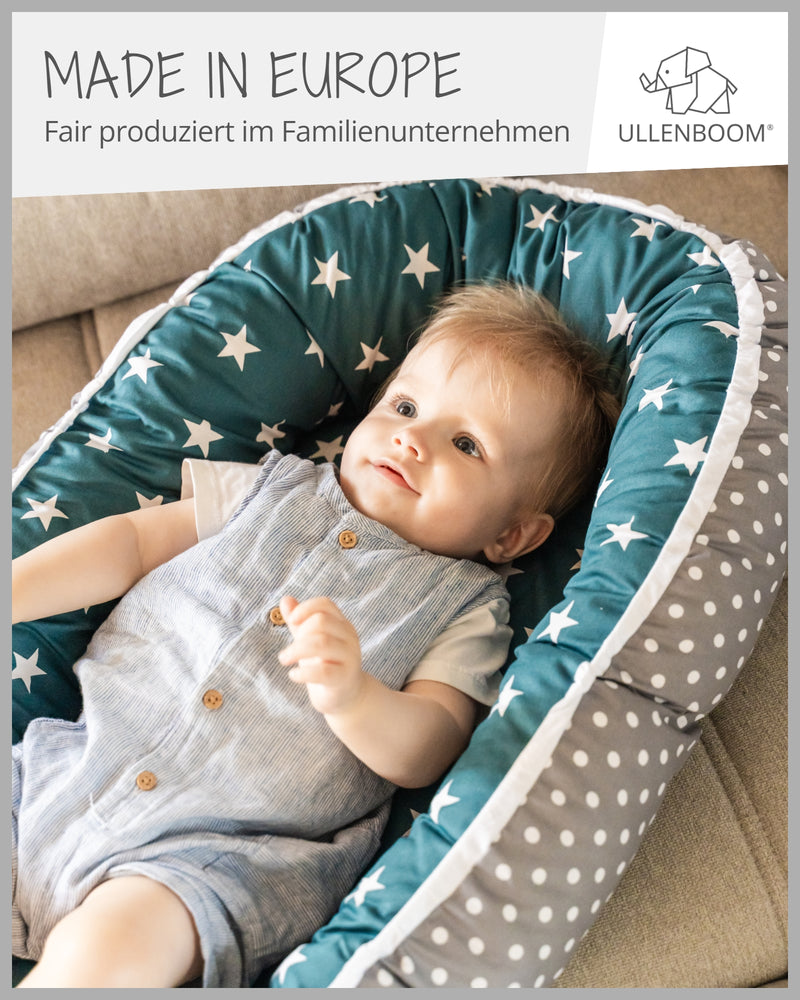 Babynest Waldtiere Petrol-ULLENBOOM Baby