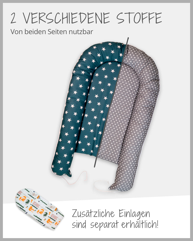 Babynest Waldtiere Petrol-ULLENBOOM Baby