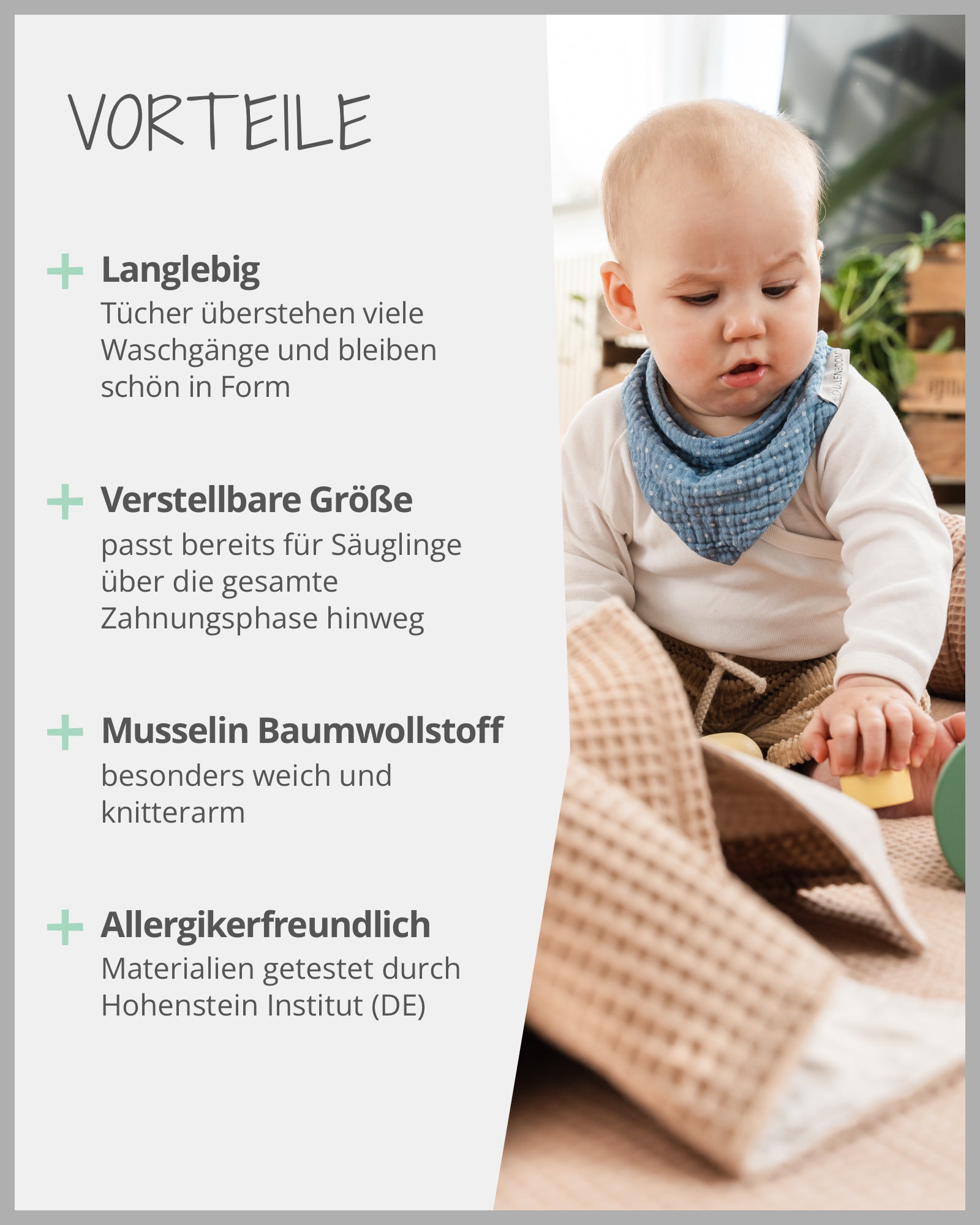 Dreieckstuch Musselin Rosa