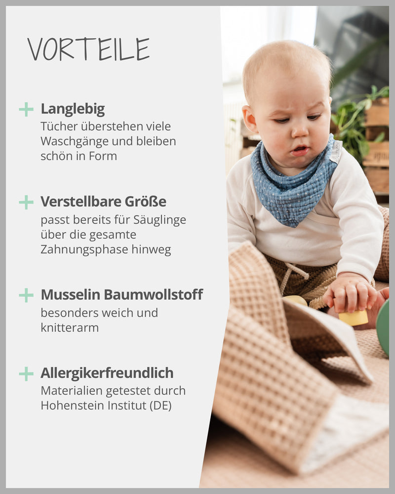 Dreieckstuch Musselin Sand-Halstücher-ULLENBOOM Baby