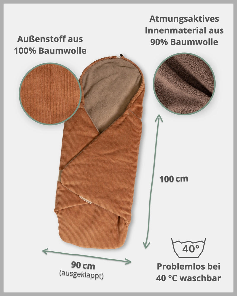 Einschlagdecke CORD CARAMEL-ULLENBOOM Baby