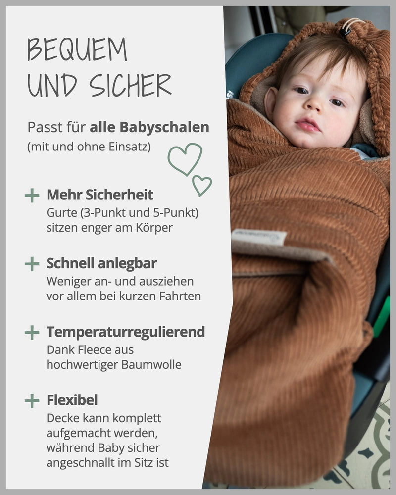Einschlagdecke CORD CARAMEL-ULLENBOOM Baby
