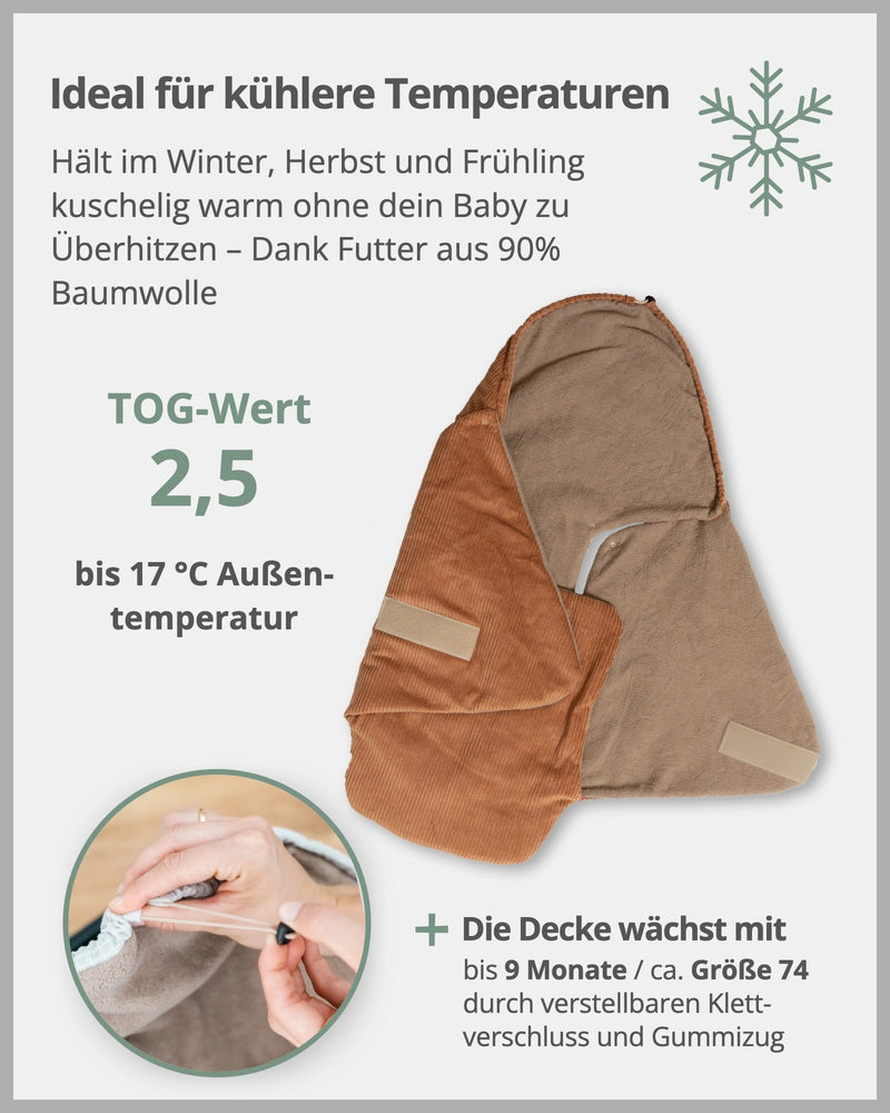 Einschlagdecke CORD CARAMEL-ULLENBOOM Baby