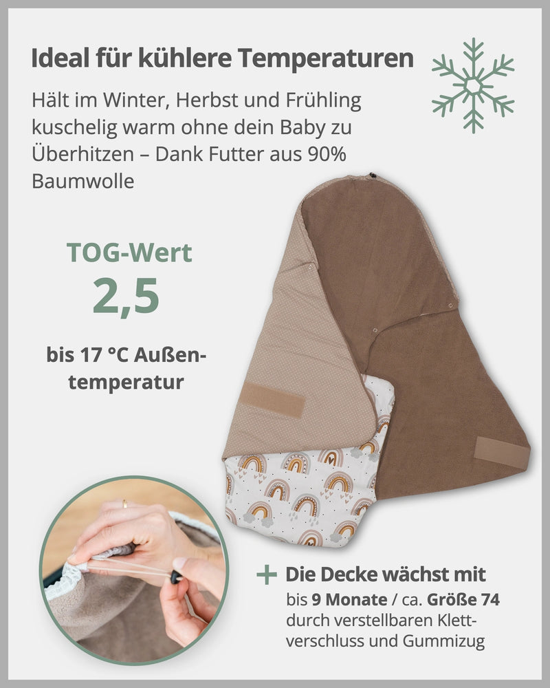 Einschlagdecke Regenbogen-ULLENBOOM Baby