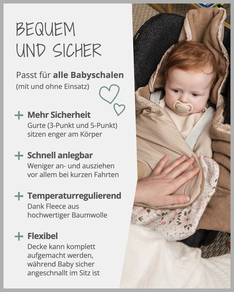 Einschlagdecke ROSA BLÜTEN-ULLENBOOM Baby