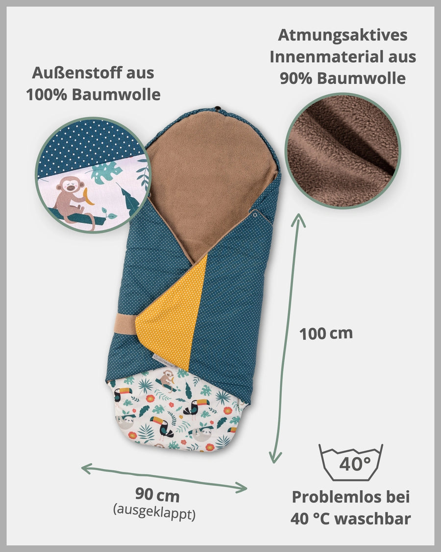 Einschlagdecke Dschungel-ULLENBOOM Baby