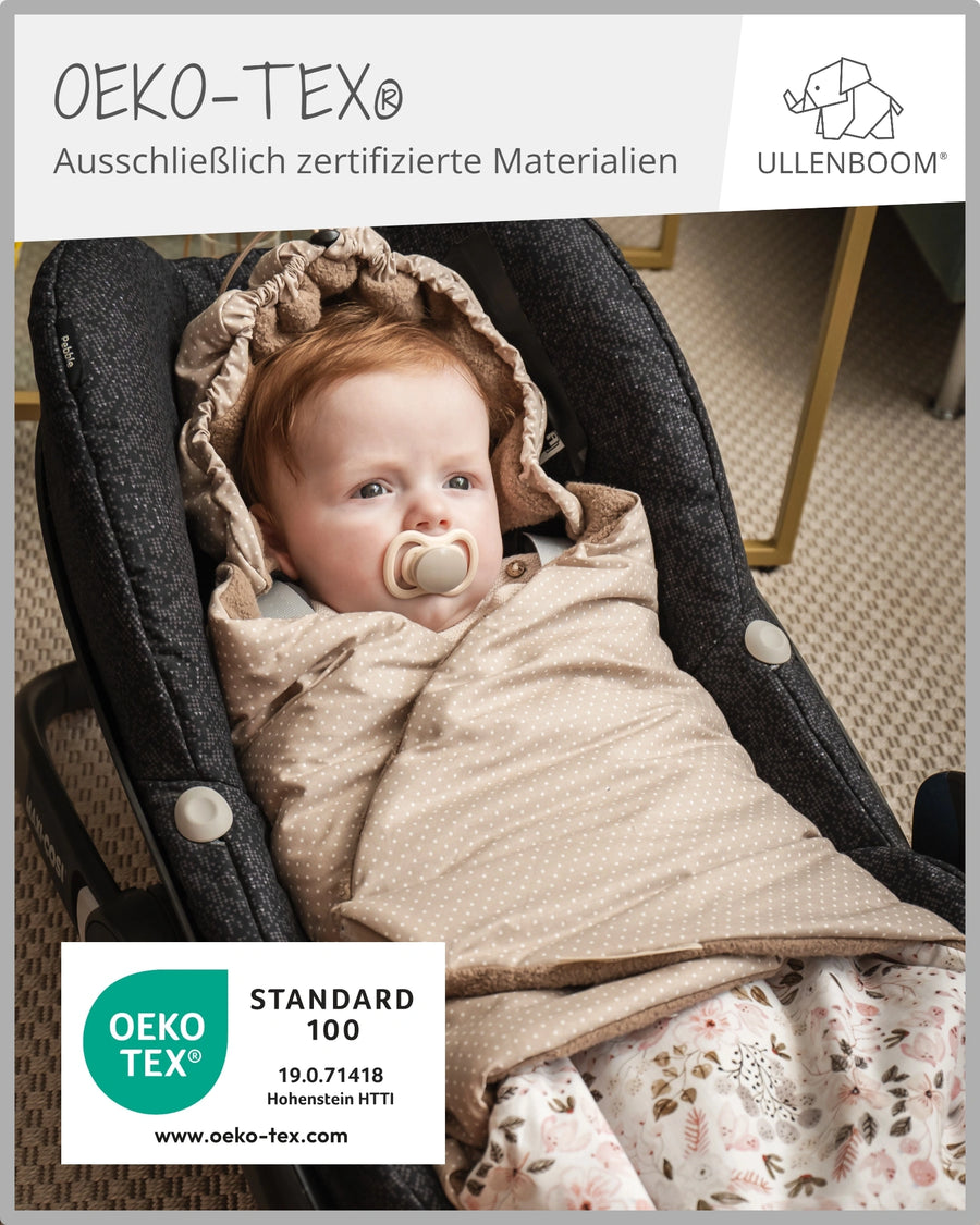 Einschlagdecke ROSA BLÜTEN-ULLENBOOM Baby
