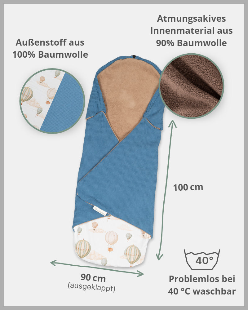 Einschlagdecke BALLONTRAUM-ULLENBOOM Baby