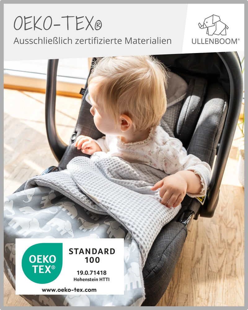 Einschlagdecke GRAU ELEFANT-ULLENBOOM Baby