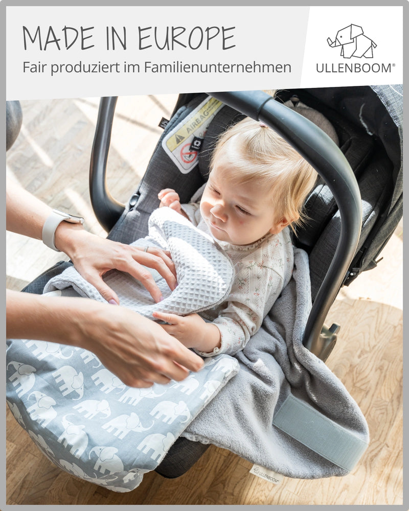 Einschlagdecke GRAU ELEFANT-ULLENBOOM Baby