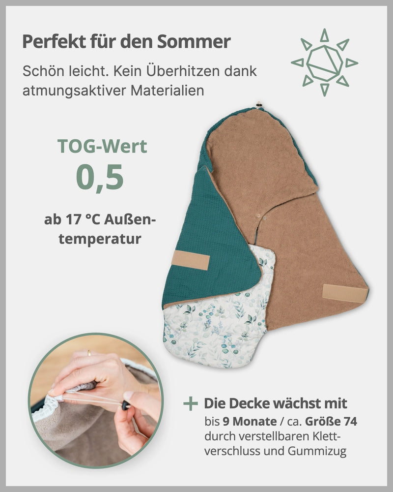 Einschlagdecke Eukalyptus Petrol-ULLENBOOM Baby